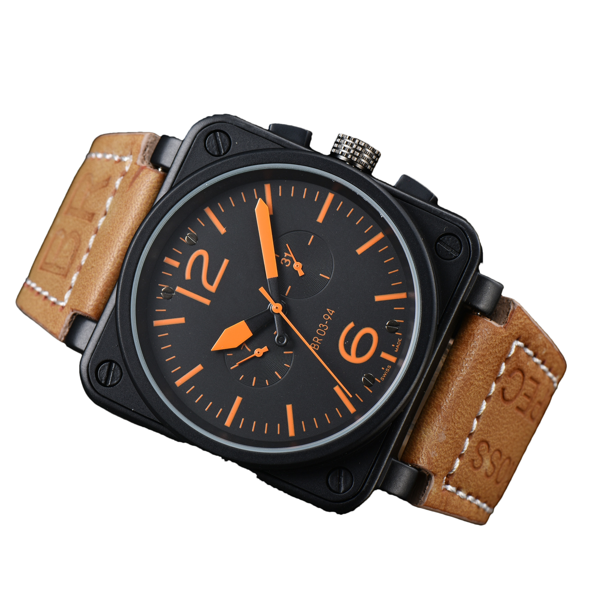 2026 TOP new mens BELLity & Wristwatches Men Automatic Mechanical Watch Brown Leather Black ROSSity Rubber leather watches