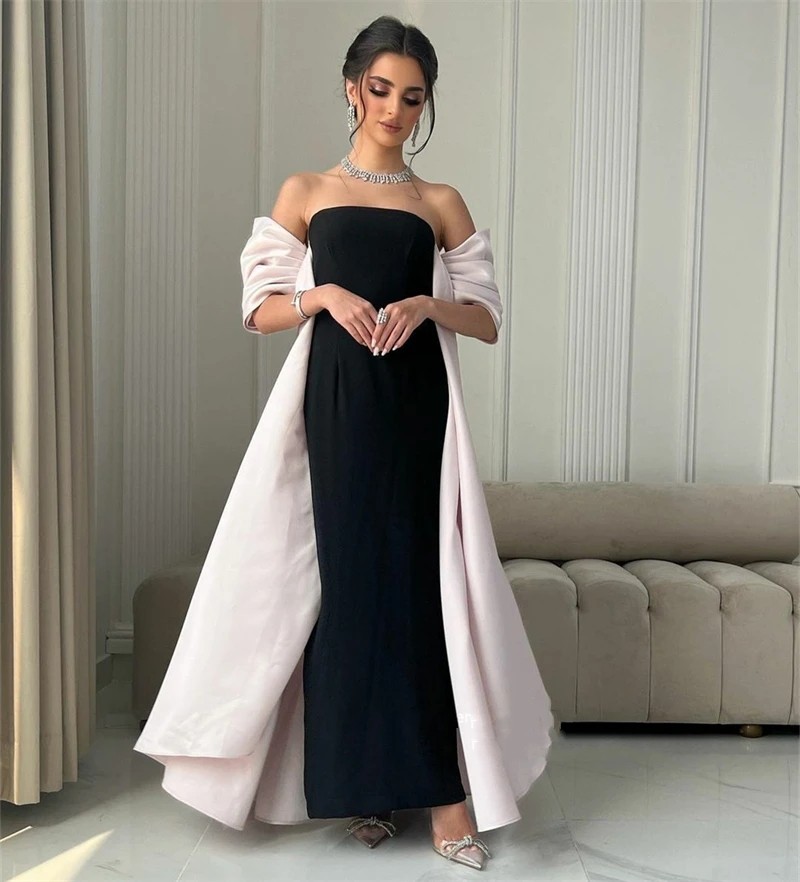 Sirène arabrique saoudienne robe formelle de soirée 2024 hors de l'épaule robes de bal satin pagenat robes de fête new robe de soirée