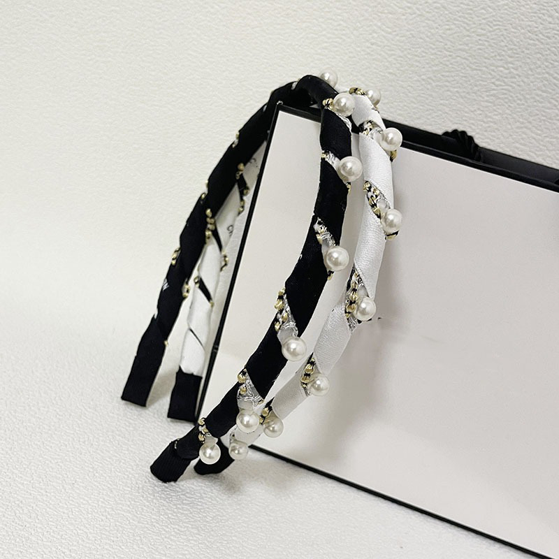 Japanese simple design hair Hoop fashion designer Head Scarf popular brand Hairpin advanced cloth hair accessories hand woven Braid headband gift-image-826152190