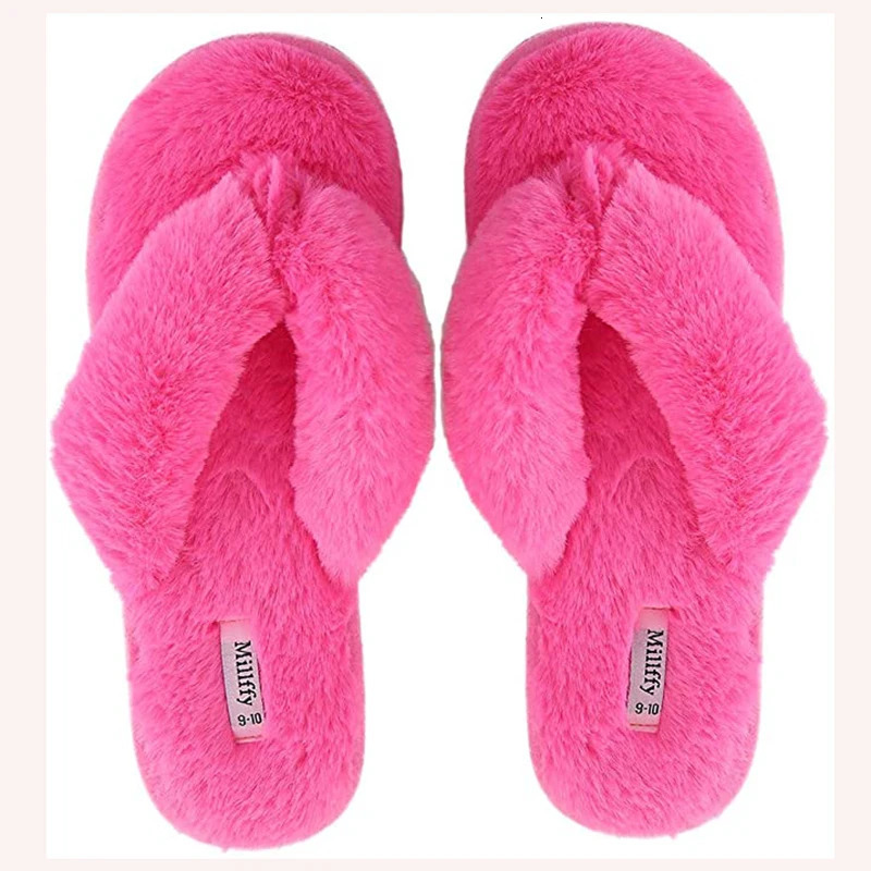 Millffy summer spa Slippers Womens Thong Slipper Fashion Comfy Indoor Flip flops Slides Bedroom Plush Slipper 240713