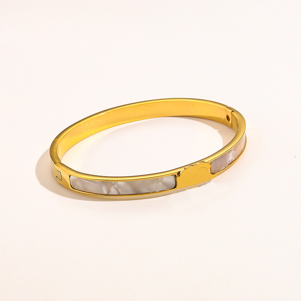 Europe America Fashion Style Bracelets Women Bangle Luxury Designer Jewelry 18K Gold Plated Stainless steel Wedding Lovers Gift Bangles Wholesale-image-767243859