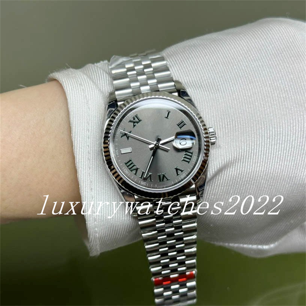BP Factory Unisex Watches Men Women Midsize 36mm Roman Dial Men's Automatic Watch Jubilee Bracelet Wimbledon 126234 Mechanical Wristwatches