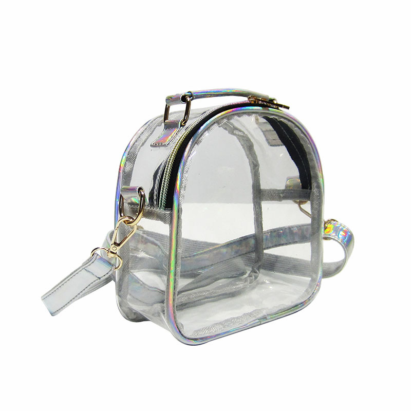 New Laser Transparent Shoulder Crossbody Bag Instagram Style Trendy Simple Pain Bag Mini Portable Jelly Bag PVC Women's Bag