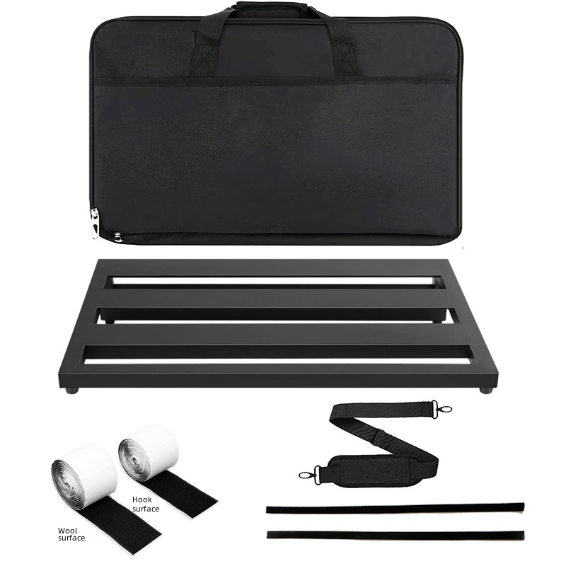 Guitare électrique en aluminium en alliage en alliage Board de guitare pâte de guitare support à effet unique de piste fixe avec sac à main