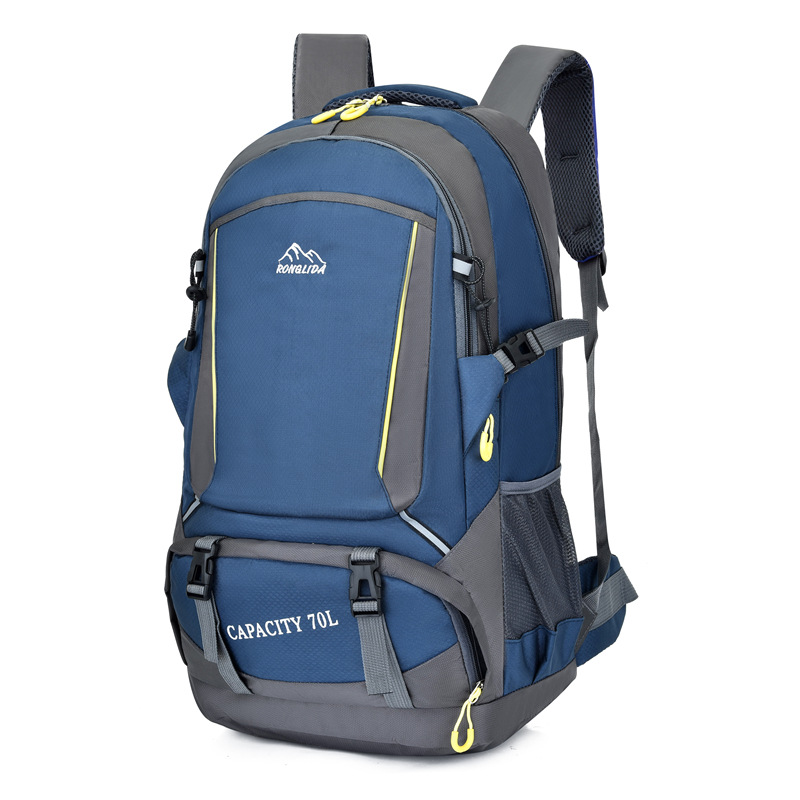 Outdoor Backpack Cross-border Waterproof Nylon Backpack Men's and Women's Mountaineering Hiking Bag Large Capacity Hiking Bag