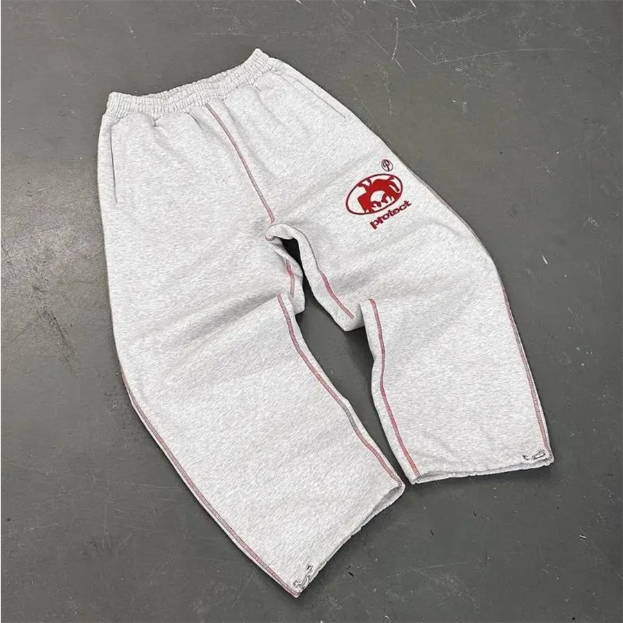 Men's Pants Y2k Korean Version Fashionable Baggy High Waisted Couple Straight Leg Sports Pan And Minimst Striped Casual Q260917