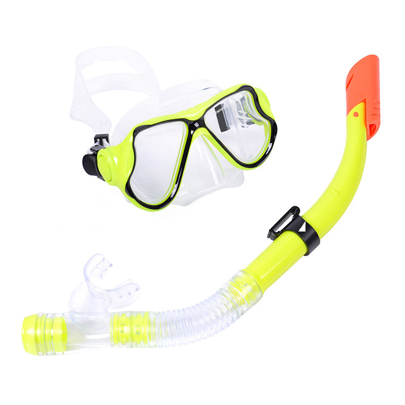 New adult men's and women's large vision mask children's diving goggles suit semi-dry breathing tube snorkeling equipment glasses