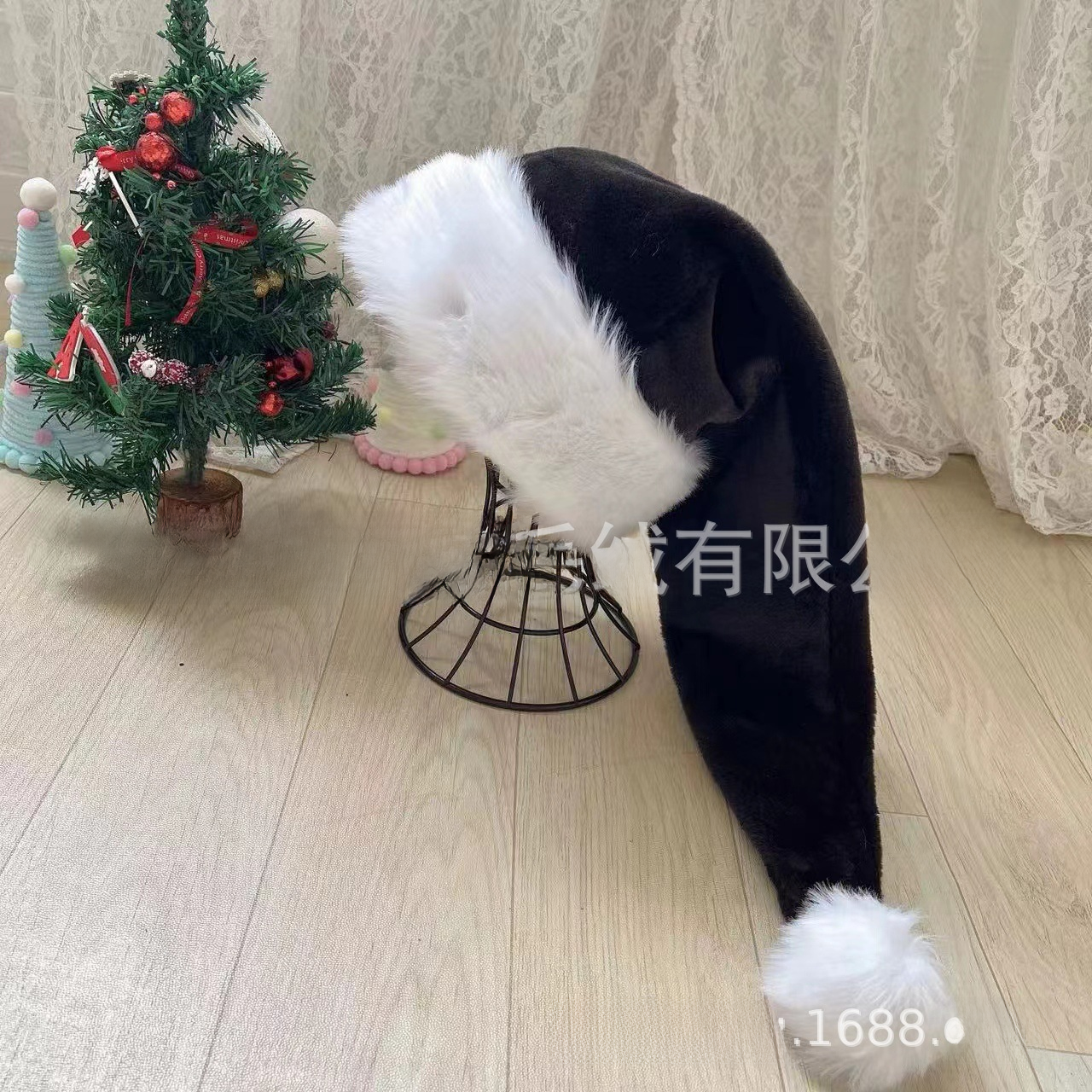 75cm black plush hat independent station cross-border new Christmas adult hat multi-color optional