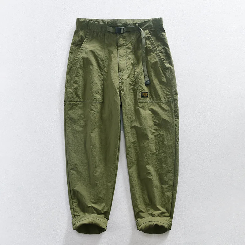 Summer Mens Workwear Casual Pants Japanese Straight Loose Wide-leg Big-pocket Overalls Mountain Logging Outdoor Strt Trousers Q260917