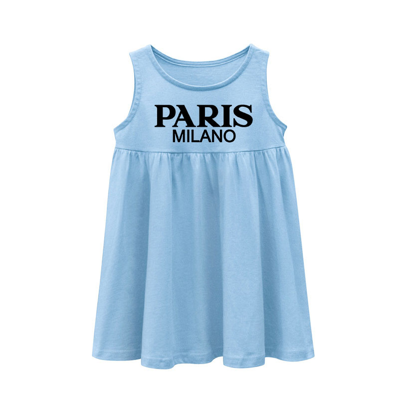 luxury baby girl designer clothes classic letter print kids dress summer fashion Princess dresses for children kid skirt Size 90-140CM CSD2407192