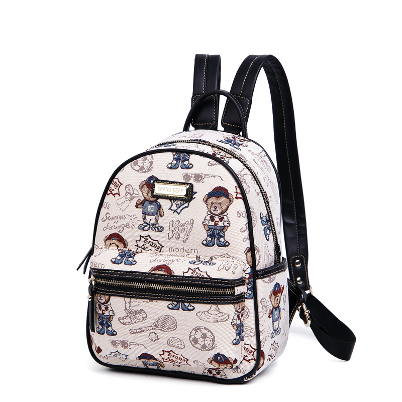 Little Bear Attachement sac à dos féminin de style coréen féminin à la mode All-Match 2022 nouveau sac de style sac à dos frais personnalisé