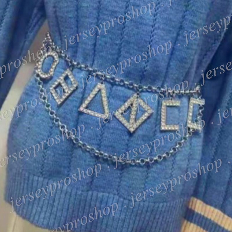 Colliers de courroies de chaîne pour femmes Bracelettes Bracelets Chaînes de la taille avec lettres cadeaux Bracelet Collier Bracelet