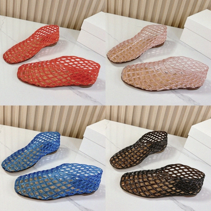 New orange Jelly Flat sandal slides Vacation Beach Rubber Luxury designer Flat Walkingt-image-913267084