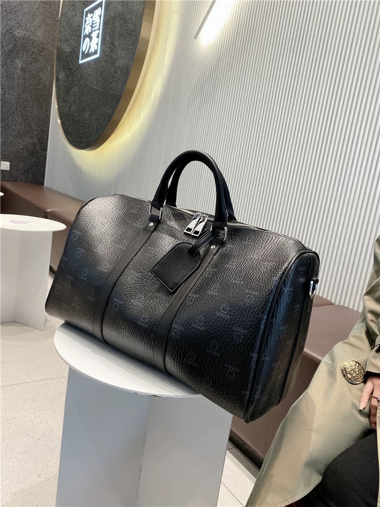 High quality large capacity duffel bag Chain Travel bag Outdoor leather polyester plain stripe lettering oversized universal designer duffel bag#-image-1001160873