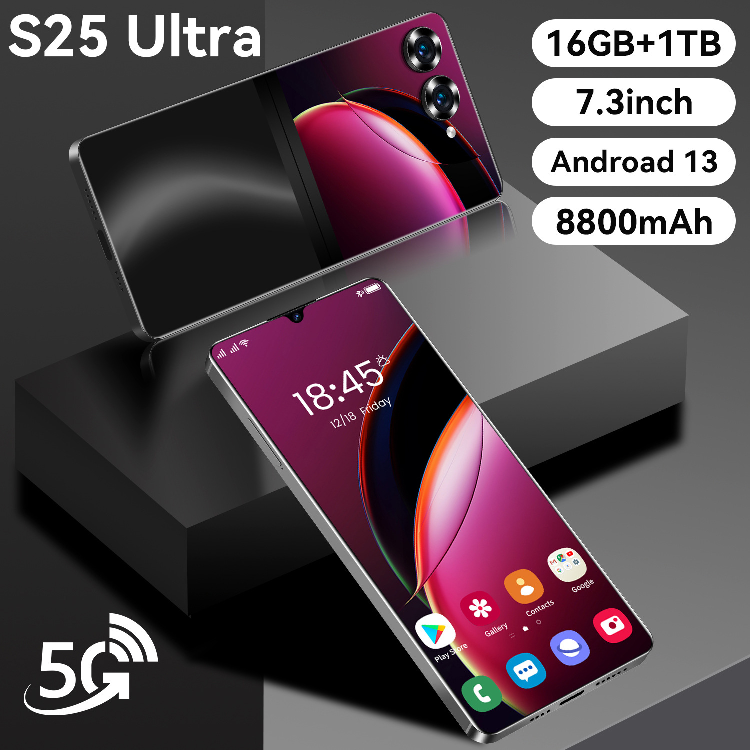 new s25 ultra crossborder mobile phone 6 8inch incell screen 2 16 4g network android foreign trade smartphone-image-1105263802