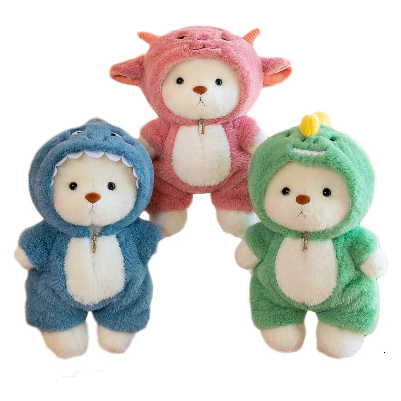 Kawaii Plush Toy stuffed Animals Teddy Bear Wear Suit Soft Doll Birthday Christmas Gifts for Boy Girl 240715 W260306-image-1096671749