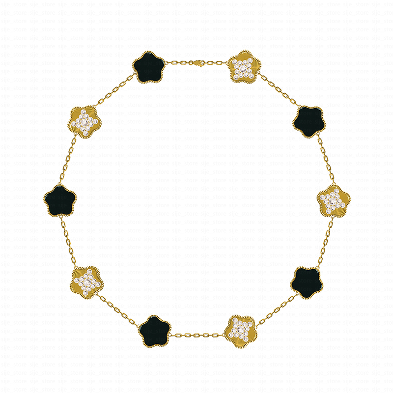 10 motif flower 4 four leaf clover necklace designer for women agate mother of pearl initial pendant necklaces designer 18k gold jewelry valentin-image-958034158