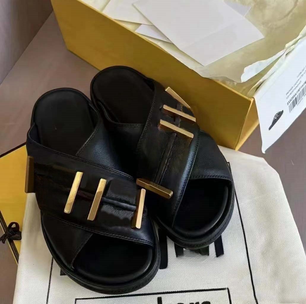 2022 Fashion Women Men Sandal Luxury Designer Lady Gentlemen Colorful Canvas Letter Anatomic Leather slide 3 style Model 35-42