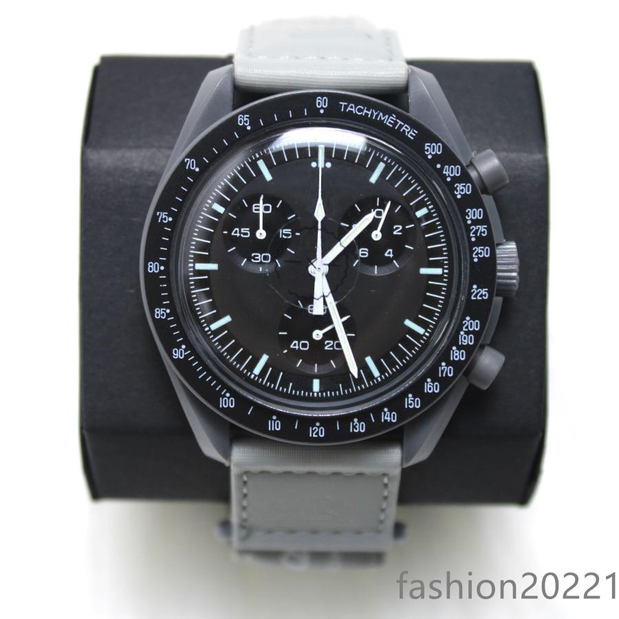 High quality womens watch moon watch air king Bioceramic mens designer luxury bioceramic Planet movement Quarz Chronograph Limited Edition Master Wr
