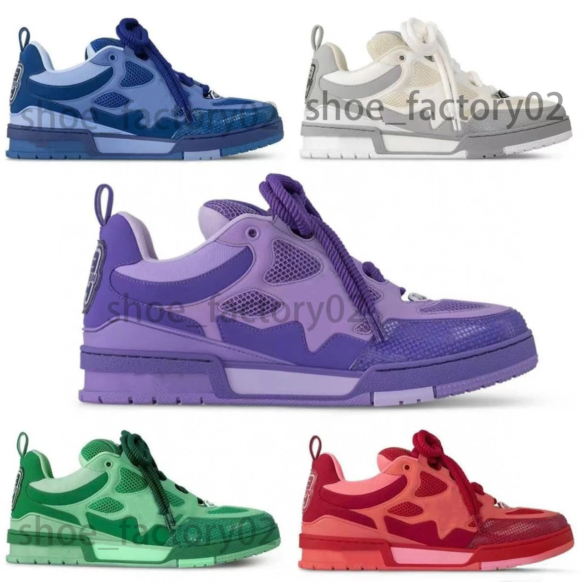 Designer Men's Skate Sneakers Fashion Nouveau cuir imprimé B22 Chaussures décontractées Chaussures de jogging à lacets