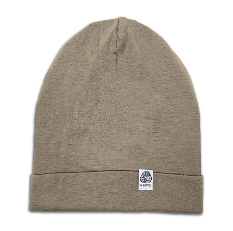 Winter Unisex 100% Merino Wool Beanie Warm Hats for Men Women Merino Wool Beanies Ridge Cuff Beanie Soft Thermal Cap One Size 240717