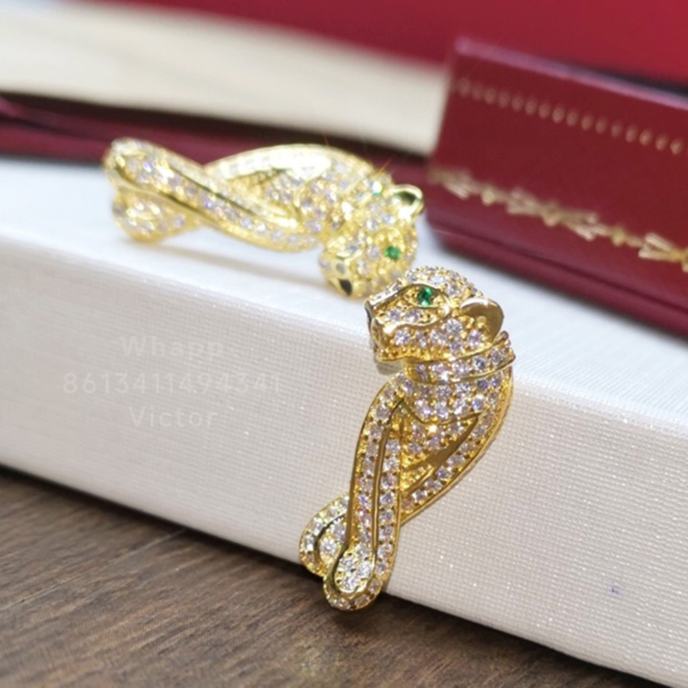 panthere series earrings for women designer diamond Emerald Leopard eyes Sterling Silver Gold plated 18K brand designer fashion diamond with box