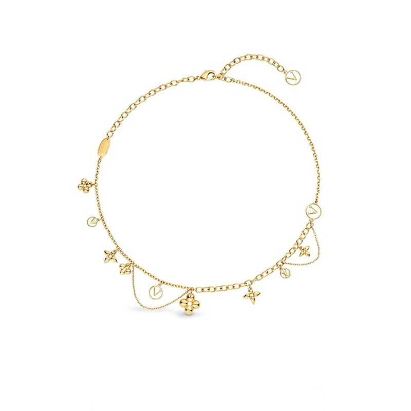 luxury jewelry woman necklace designer bracelet gold plated small flower letter pendant necklaces with enamel initial charm bracelets set for gir