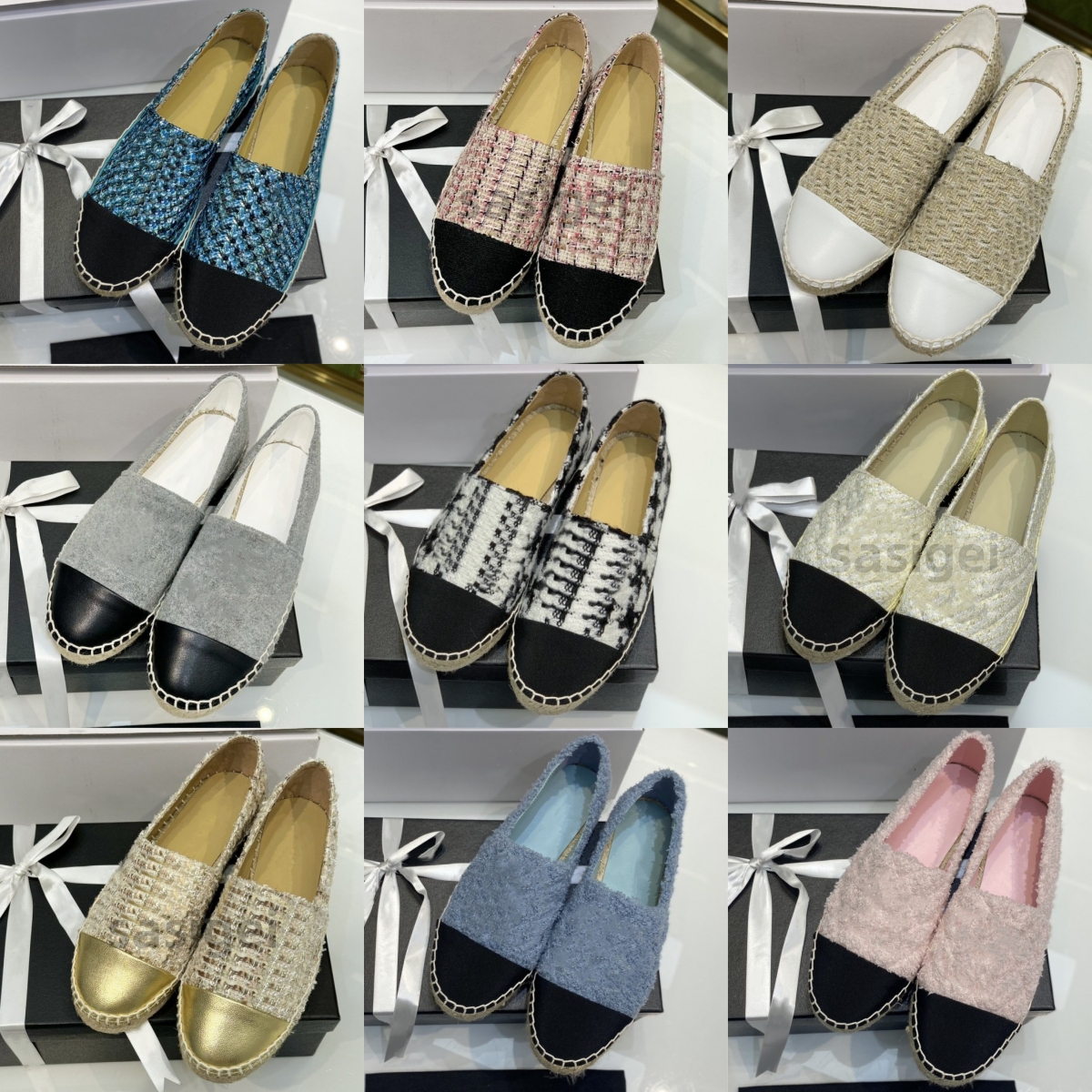 Designer Espadrilles Shoes Sneakers Womens Fisherman Trainers Genuine Flat Half Beach Casual Woman Luxury Loafers Leather Cap Toe Canvas Shoe Who-image-984299481