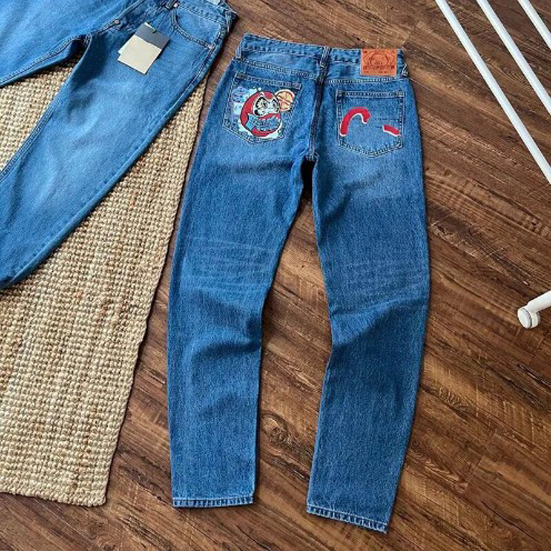 Men Jeans Designer Men's Jeans 2026 New M Fashion Design Printed Women's Bottoms Casual Pants Washed Hip Hop Style Straight Trousers Denim