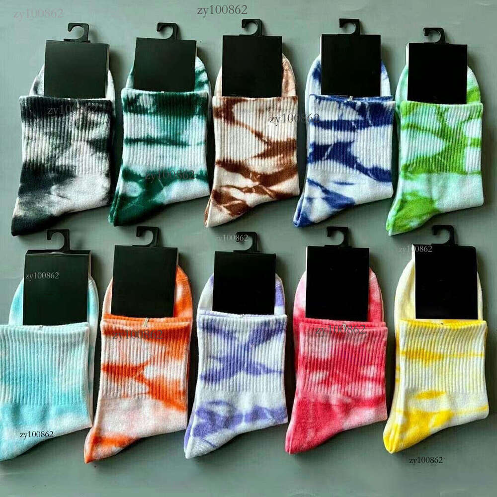 2025 Sale sports couple Tie-dye designer mens personality female design teacher school style mixed color socks for man and women