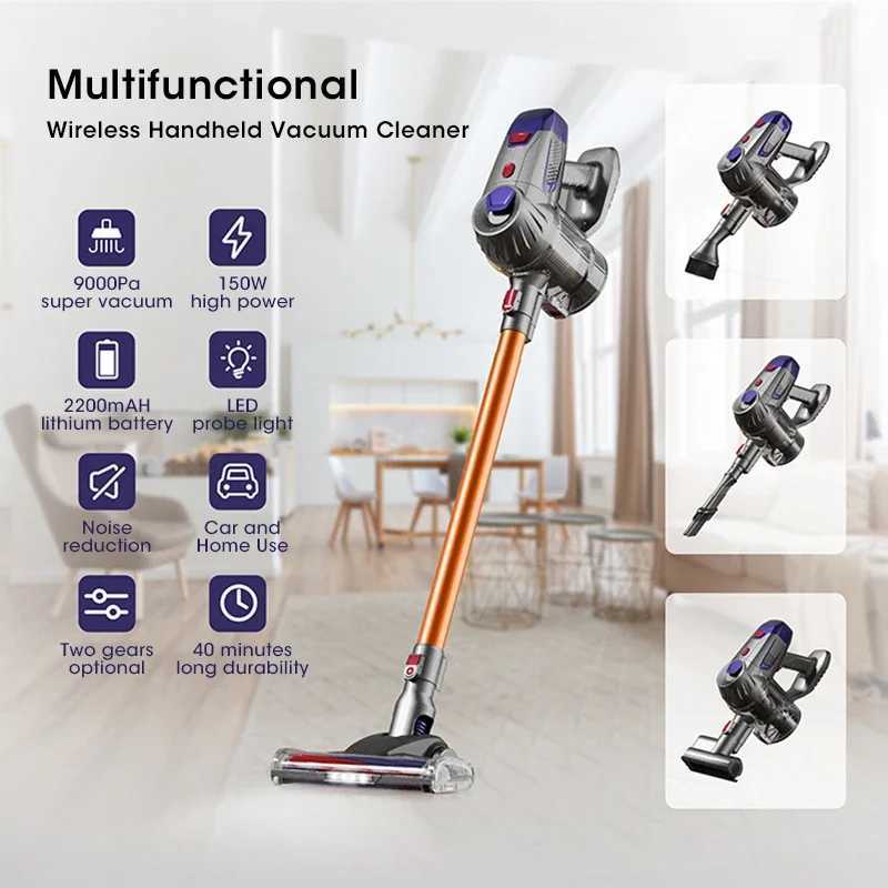 Vacuum Cleaners 10kPa Handheld Wireless Hard Floor Cordless Stick Vacuum Cleaner Dual Motor LED Electric Sweeper 220V R250314-image-1005003431