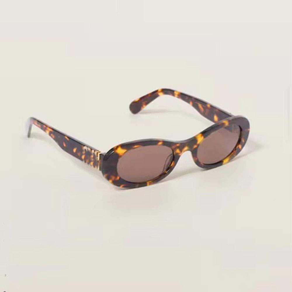 Designer Femmes Cadre ovale Lunettes de soleil Louilles de soleil de fête décontractée LADY SEXY SETH SMAL SMALO CLASSIQUE SUR TEMPLE LUNETTES DE