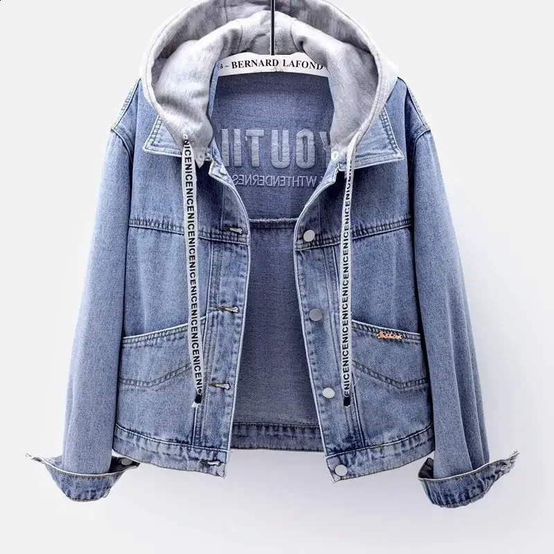 Veste en jean élégante pour femmes au printemps automne à la mode polyvalente version coréenne de la version coréenne à broderie courte 240723