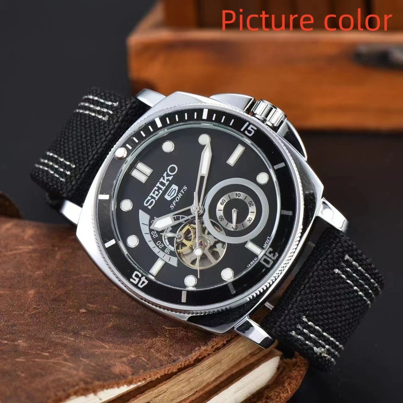 Sei Montres-bracelets Homme 2026 Nouveauté Quatre aiguilles Montre automatique mécanique Cuir Luxe Haute qualité Mode