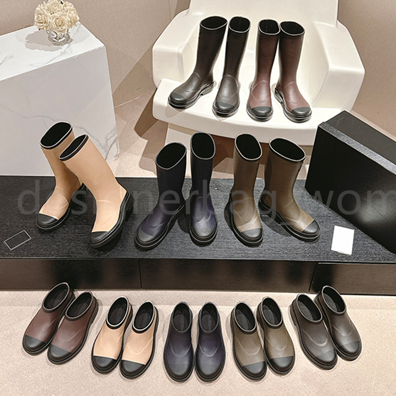 Water Shoes Designer Rain Boots Casual Thick soled Shoes Summer fall Women Knight Boots Long Boot Fashion Round Toe Rubber shoes Rain Waterproof Ant