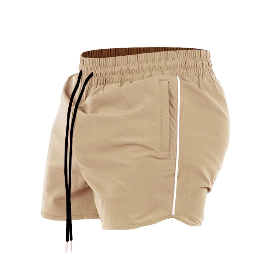 Mens Sprint 2023 Summer Gym Sports Fitness Quick drying Beach Multi pocket Running 240723
