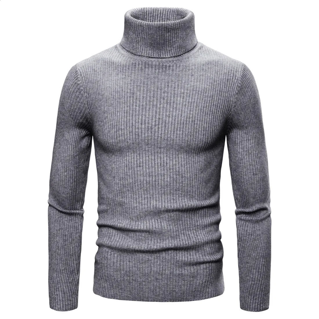 Autumn and Winter Mens Turtleneck Sweater Male Version Casual Allmatch Knitted Pullover Clothing 240816