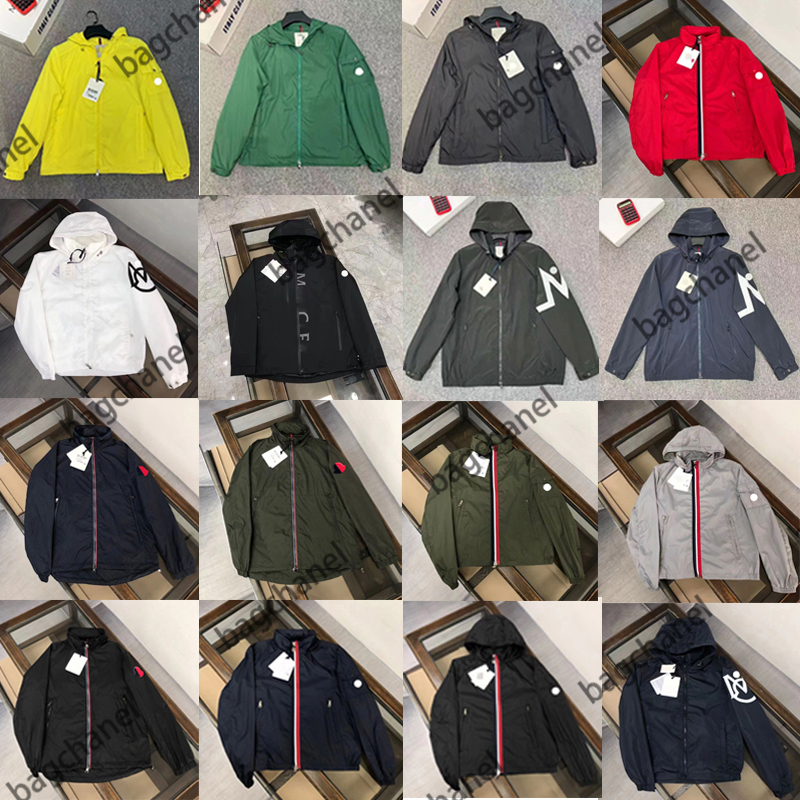 Veste à capuche de créateur de manteaux pour hommes mince avec puce à marée haut de gamme Veste originale à glissière colorée avec balayage