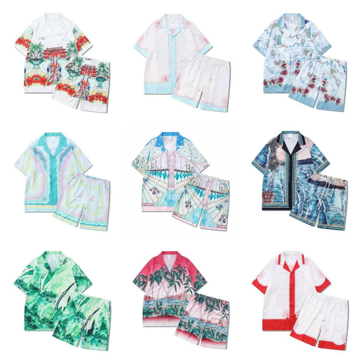 Vêtements d'été Designer de survêtement à manches courtes et shorts à manches courtes et à shorts imprimés T-shirt sport-shirts de plage de luxe