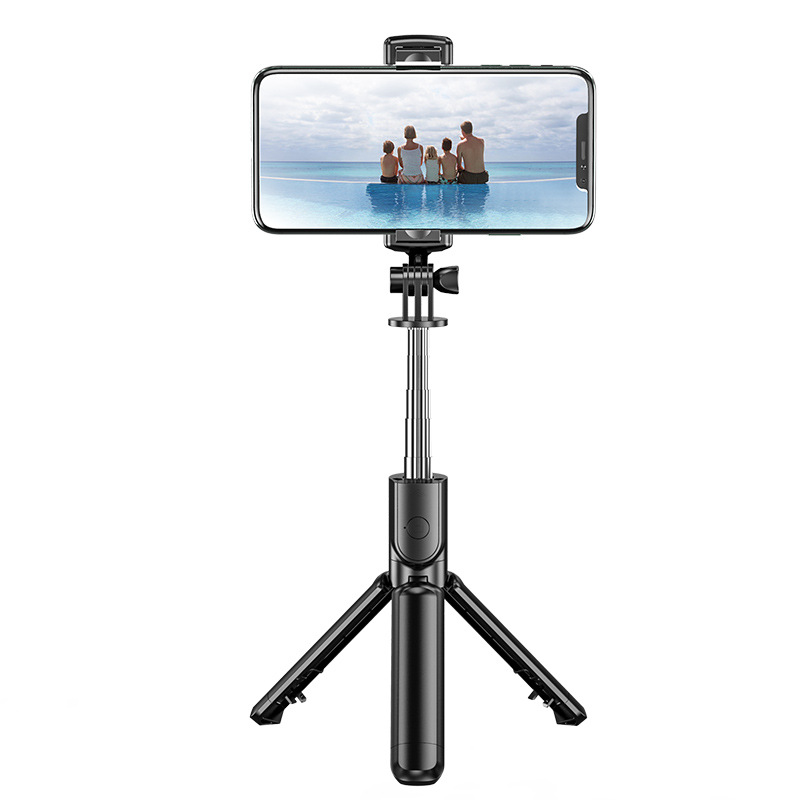 Selfie Monopods Bluetooth wireless selfie stick tripod with light expandable tripod suitable for iPhone and Tiktok live streaming d240522-image-979018162