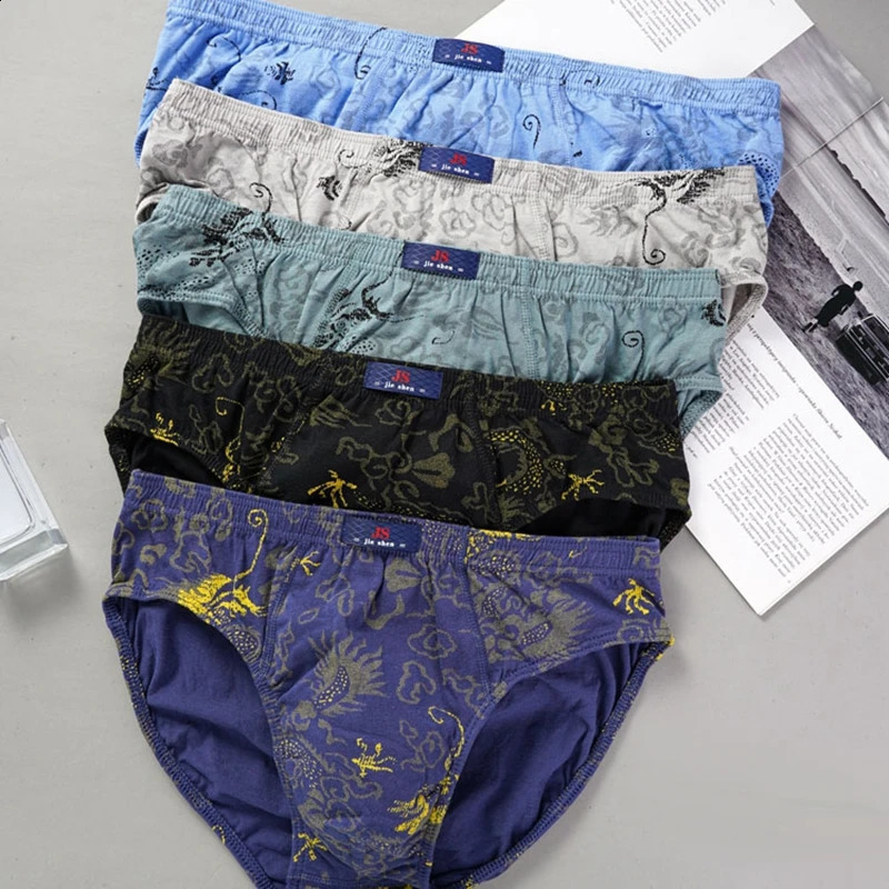 2 pièces de 100 sous-vêtements imprimés en coton pur absorbant l'humidité et respirant 240724