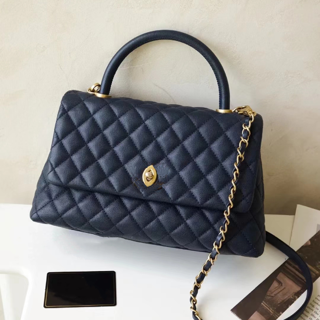tote bag shoulder bag high end caviar versatile tote bag with metal chain and large capacity diamond grid bag