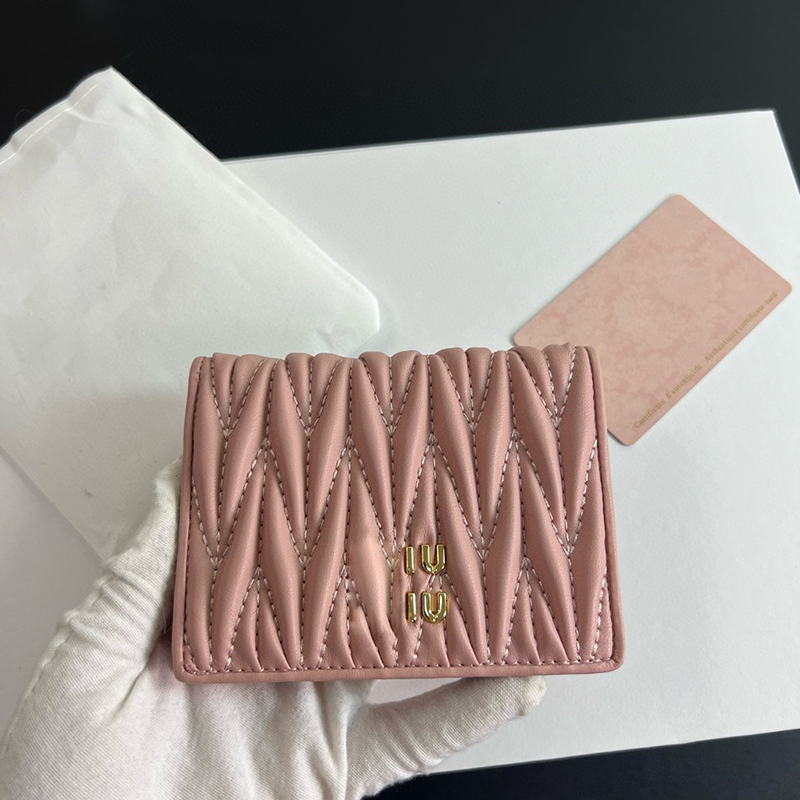 Pinksugao Wallets coin purse card bag clutch bag fashion women card holder high quality genuine leather short style purses shopping bag Hongli-24052