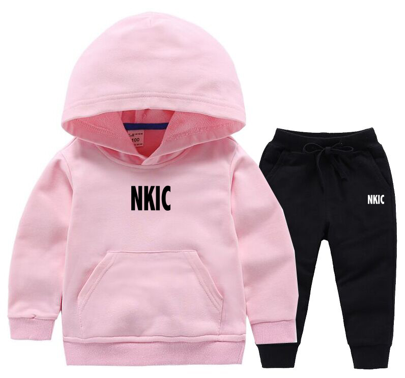 2pcs Set Clothing Brand Hoodie Kids Children Casual Long-sleeves Girls 100% Cotton Sweatshirt Pants Sets for Baby Boy Clothes-image-1007231806