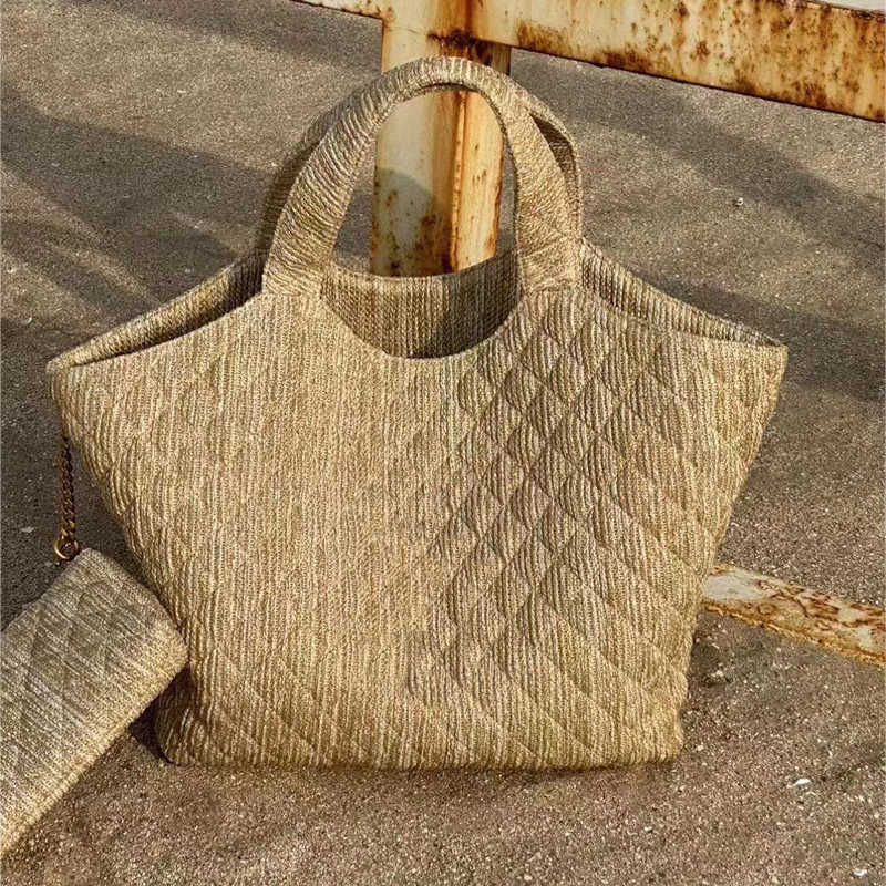 straw Designer bags Handbag Women Tote Bag beach handbags Simple Generous Shoulder Messenger Shopping Bag With Wallet 230201