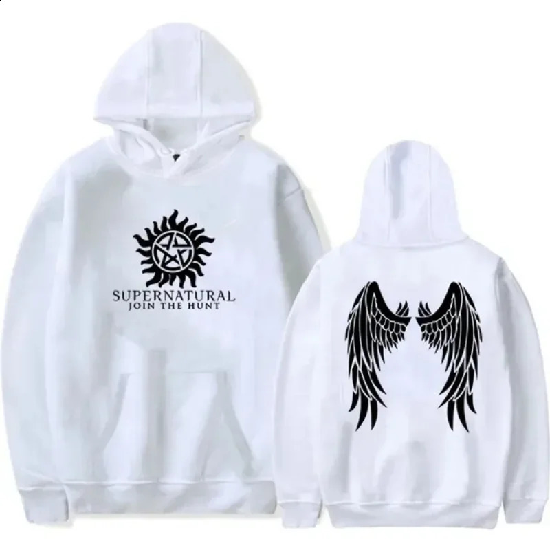 Fashionable mens and womens supernatural hooded sweater pullover loose casual style sportswear street clothing top pullo 240725