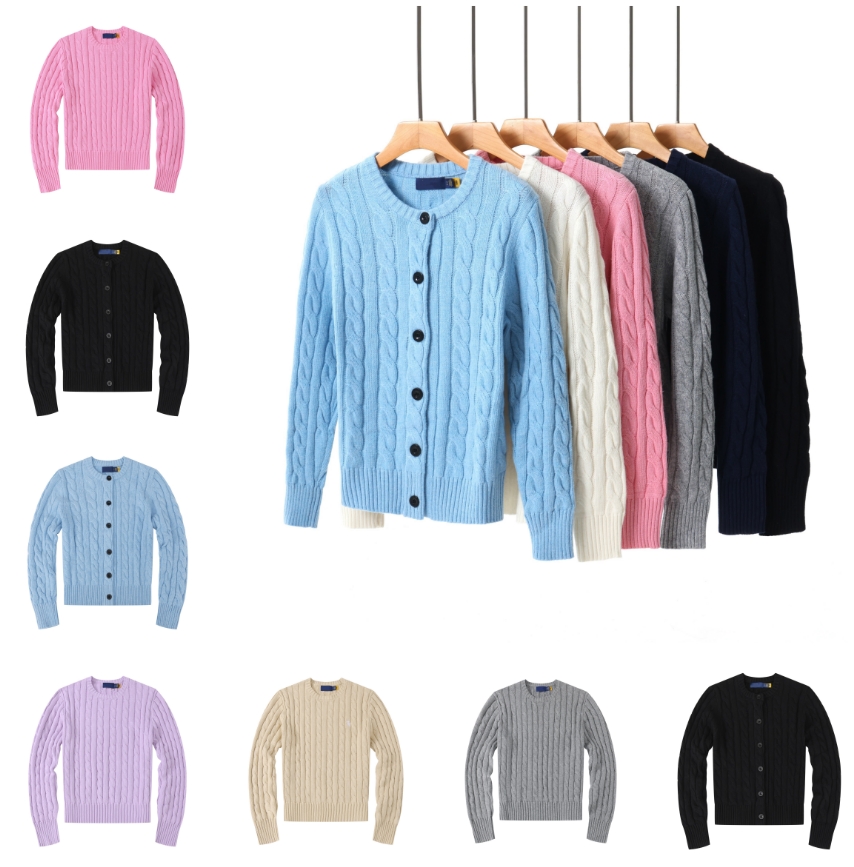 Pullos de cardigan de créateur Pull de cardigan féminin brodé à manches longues à manches longues en tricot de luxe Pull de printemps décontracté