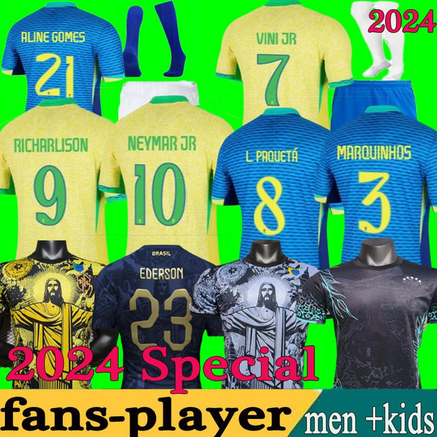 2024 2025 2026 bRAZILS soccer jerseys 24 25 26 Christ the Redeemer Kit Special concept RICHARLISON NEYMAR shirt RAPHINHA G.JESUS VINI JR RODRYGO-image-985443487