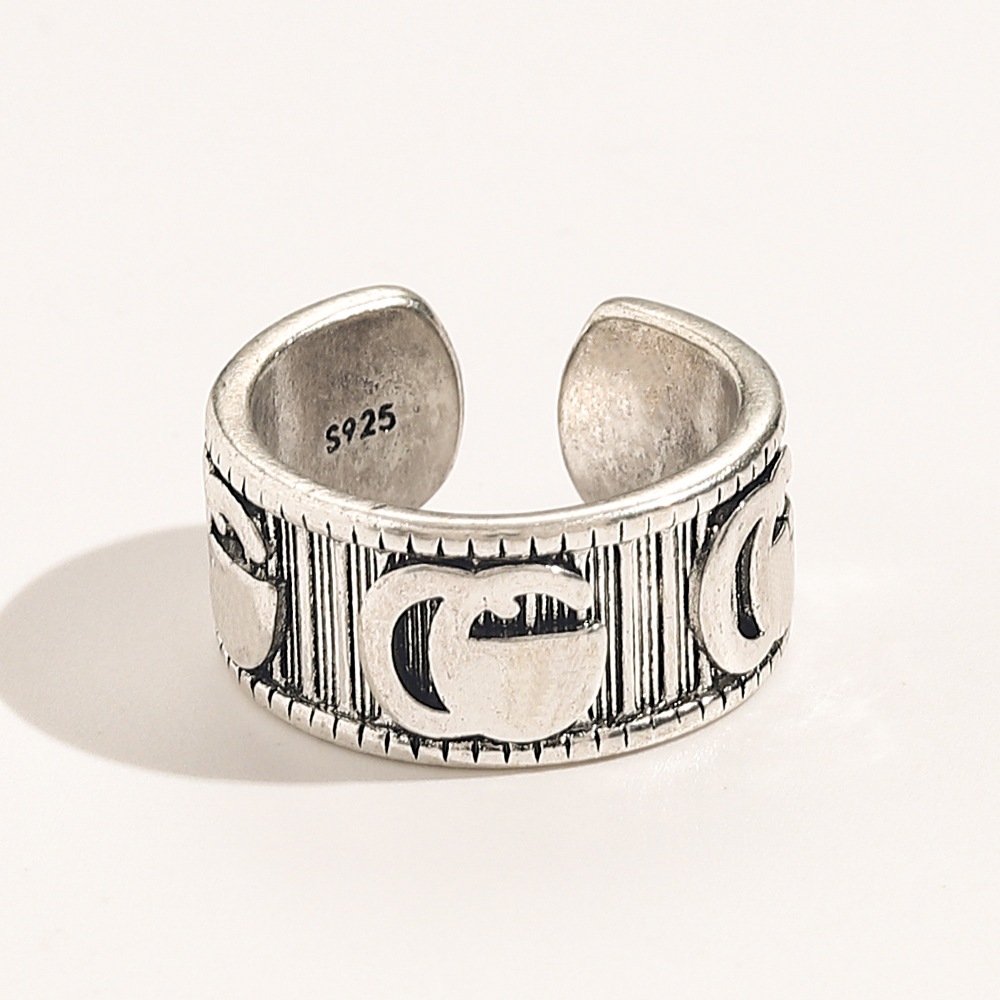 New Style Designer Rings Women Love Charms 925 Silver Plated Copper Finger Adjustable Ring Luxury Accessories Wedding Jewelry Supplies ZG1333