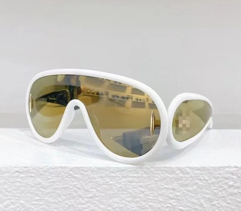 Lunettes de soleil designer luxe 2024 masque Wave pour homme femme voyage plein air lunettes de soleil design lettre dorée 9 couleurs mode